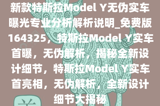 新款特斯拉Model Y无伪实车曝光专业分析解析说明_免费版164325，特斯拉Model Y实车首曝，无伪解析，揭秘全新设计细节，特斯拉Model Y实车首亮相，无伪解析，全新设计细节大揭秘