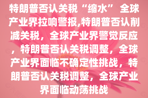 特朗普否认关税“缩水” 全球产业界拉响警报,特朗普否认削减关税，全球产业界警觉反应，特朗普否认关税调整，全球产业界面临不确定性挑战，特朗普否认关税调整，全球产业界面临动荡挑战