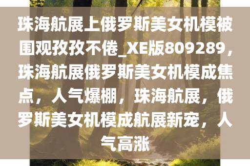 珠海航展上俄罗斯美女机模被围观孜孜不倦_XE版809289，珠海航展俄罗斯美女机模成焦点，人气爆棚，珠海航展，俄罗斯美女机模成航展新宠，人气高涨