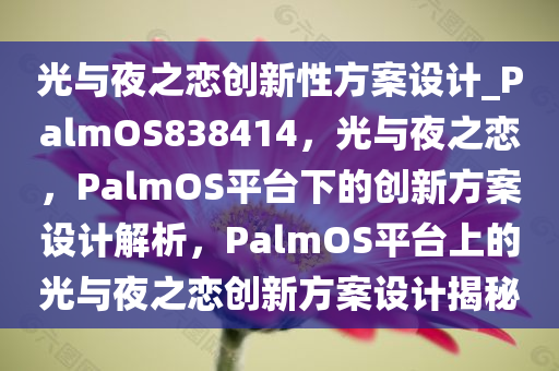 光与夜之恋创新性方案设计_PalmOS838414，光与夜之恋，PalmOS平台下的创新方案设计解析，PalmOS平台上的光与夜之恋创新方案设计揭秘