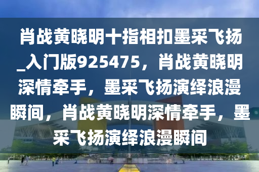 肖战黄晓明十指相扣墨采飞扬_入门版925475，肖战黄晓明深情牵手，墨采飞扬演绎浪漫瞬间，肖战黄晓明深情牵手，墨采飞扬演绎浪漫瞬间