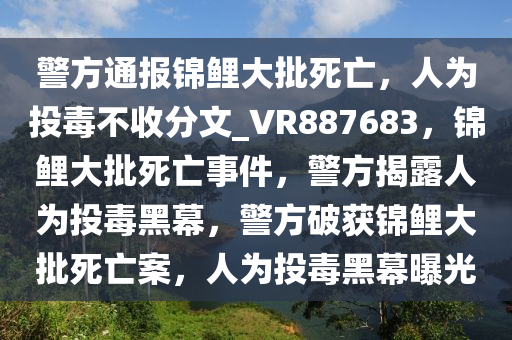 警方通报锦鲤大批死亡，人为投毒不收分文_VR887683，锦鲤大批死亡事件，警方揭露人为投毒黑幕，警方破获锦鲤大批死亡案，人为投毒黑幕曝光