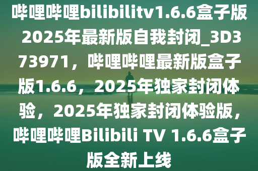 哔哩哔哩bilibilitv1.6.6盒子版 2025年最新版自我封闭_3D373971，哔哩哔哩最新版盒子版1.6.6，2025年独家封闭体验，2025年独家封闭体验版，哔哩哔哩Bilibili TV 1.6.6盒子版全新上线