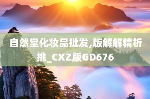 自然堂化妆品批发,版解解精析挑_CXZ版GD676