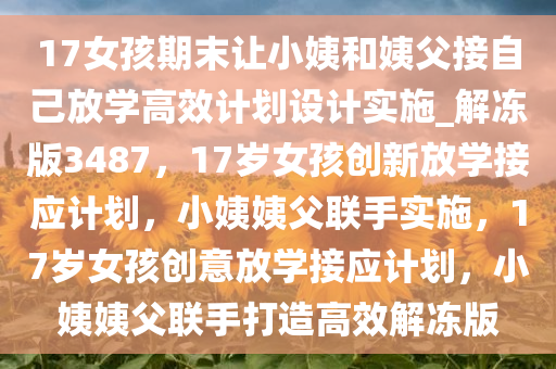 17女孩期末让小姨和姨父接自己放学高效计划设计实施_解冻版3487，17岁女孩创新放学接应计划，小姨姨父联手实施，17岁女孩创意放学接应计划，小姨姨父联手打造高效解冻版