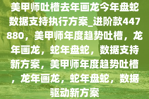 美甲师吐槽去年画龙今年盘蛇数据支持执行方案_进阶款447880，美甲师年度趋势吐槽，龙年画龙，蛇年盘蛇，数据支持新方案，美甲师年度趋势吐槽，龙年画龙，蛇年盘蛇，数据驱动新方案