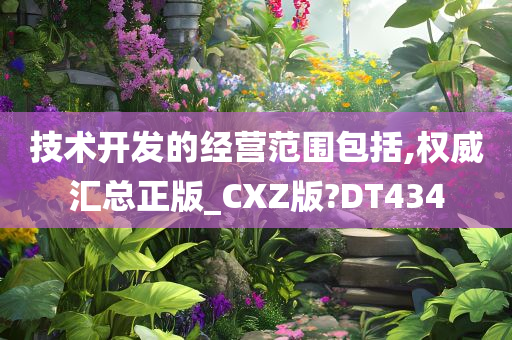 技术开发的经营范围包括,权威汇总正版_CXZ版?DT434