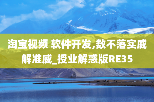 淘宝视频 软件开发,数不落实威解准威_授业解惑版RE35