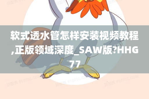 软式透水管怎样安装视频教程,正版领域深度_SAW版?HHG77