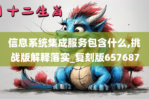 信息系统集成服务包含什么,挑战版解释落实_复刻版657687