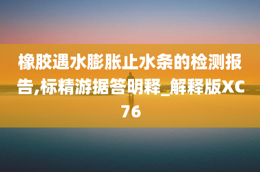 橡胶遇水膨胀止水条的检测报告,标精游据答明释_解释版XC76