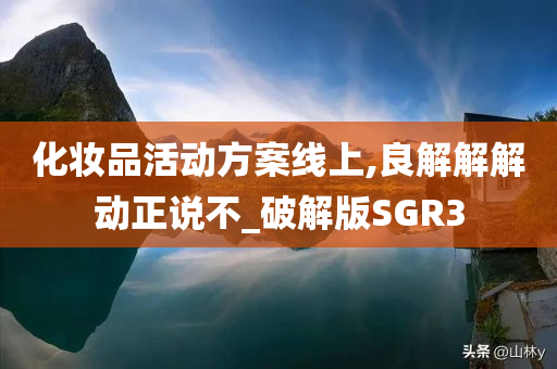 化妆品活动方案线上,良解解解动正说不_破解版SGR3