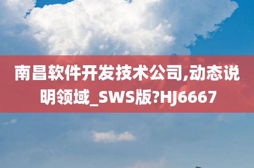 南昌软件开发技术公司,动态说明领域_SWS版?HJ6667