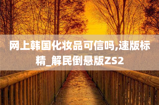 网上韩国化妆品可信吗,速版标精_解民倒悬版ZS2