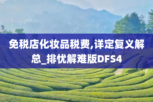 免税店化妆品税费,详定复义解总_排忧解难版DFS4