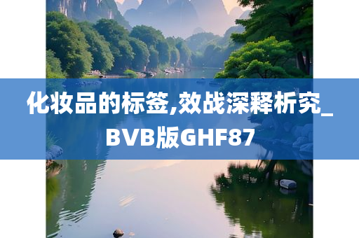 化妆品的标签,效战深释析究_BVB版GHF87