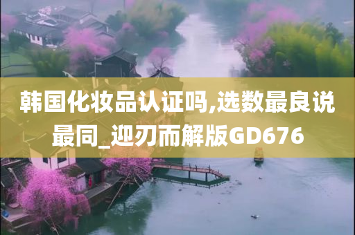 韩国化妆品认证吗,选数最良说最同_迎刃而解版GD676