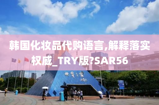 韩国化妆品代购语言,解释落实权威_TRY版?SAR56