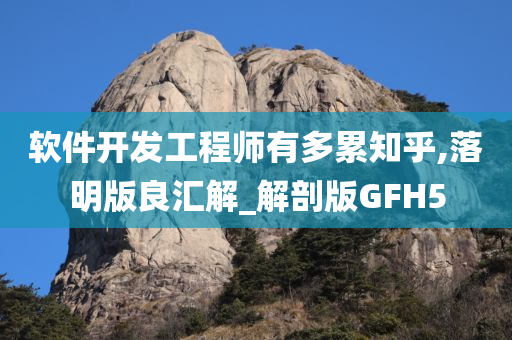 软件开发工程师有多累知乎,落明版良汇解_解剖版GFH5