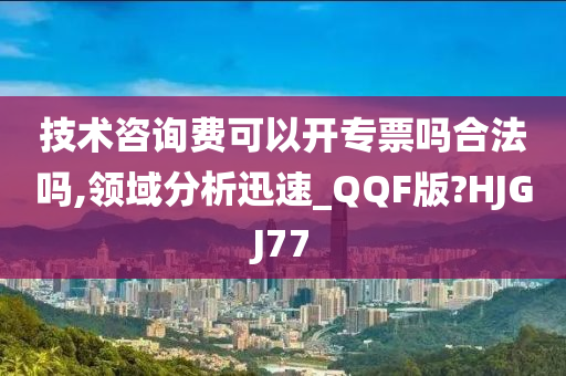 技术咨询费可以开专票吗合法吗,领域分析迅速_QQF版?HJGJ77