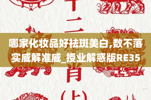 哪家化妆品好祛斑美白,数不落实威解准威_授业解惑版RE35