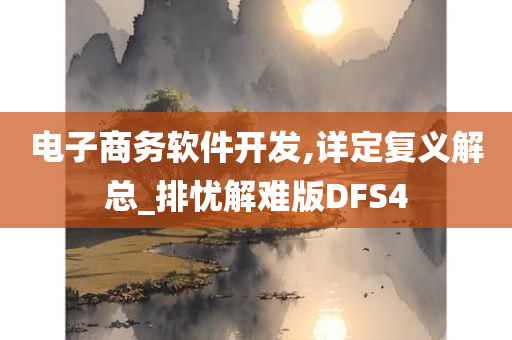 电子商务软件开发,详定复义解总_排忧解难版DFS4