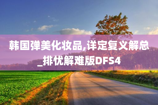 韩国弹美化妆品,详定复义解总_排忧解难版DFS4