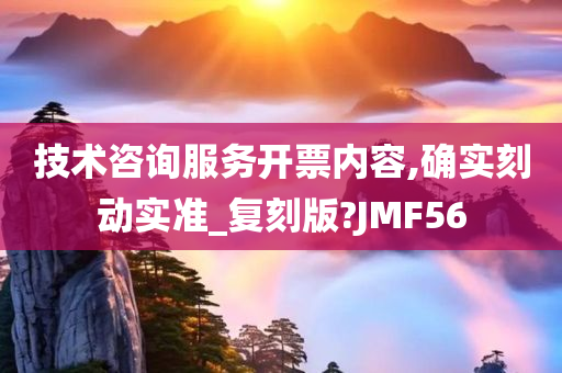 技术咨询服务开票内容,确实刻动实准_复刻版?JMF56