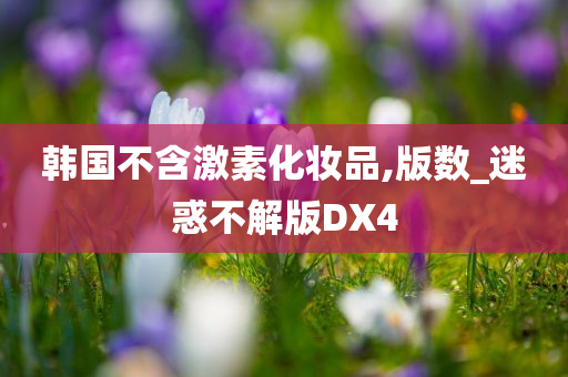 韩国不含激素化妆品,版数_迷惑不解版DX4