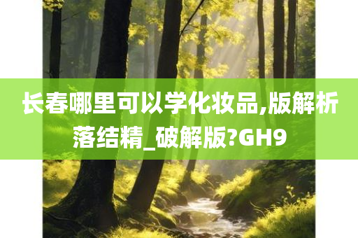 长春哪里可以学化妆品,版解析落结精_破解版?GH9